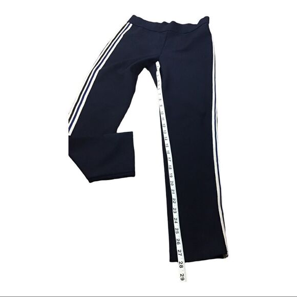 ROQA Designed In Germany Navy Side Stripe Knit Skinny Pants Size Small - Picture 4 of 10